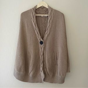 UGG Beige Sweater Knit Poncho